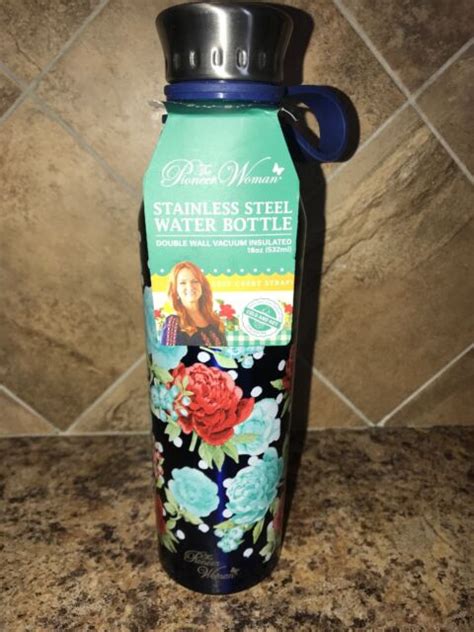 The Pioneer Woman Stainless Steel Water Bottle 18 Oz Pretty Floral For Sale Online Ebay