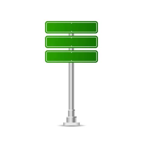 Realistic Green Street Road Signs City Illustration Vector Street ...