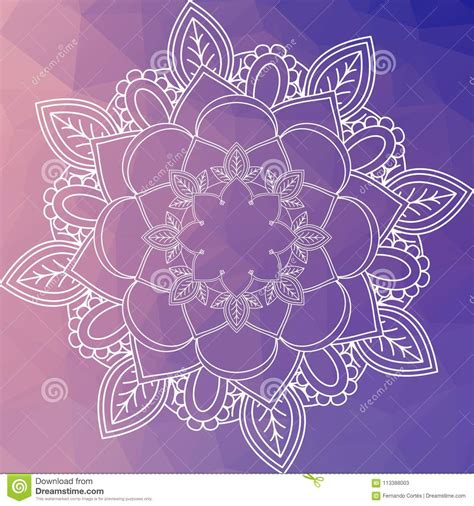 Mandala De La Flor Elementos Decorativos De La Vendimia Modelo Oriental