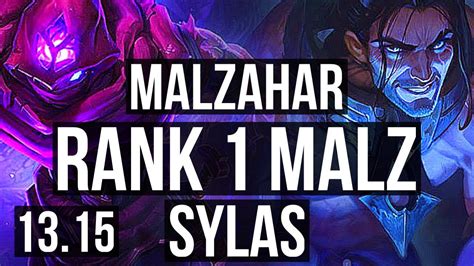 Malzahar Vs Sylas Mid Rank 1 Malz 11325 Dominating Euw