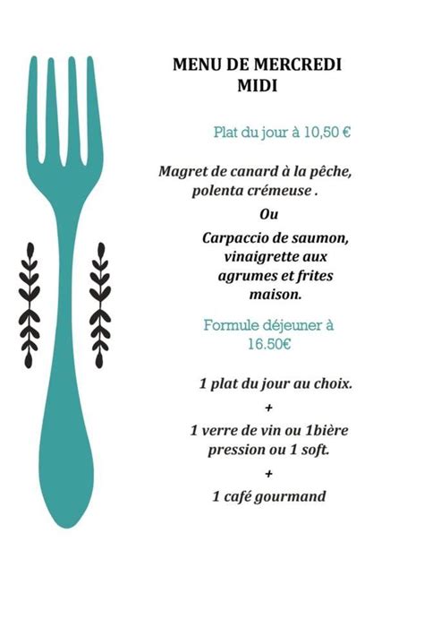 Menu Au Le Plaisance Restaurant Saint Laurent Du Var