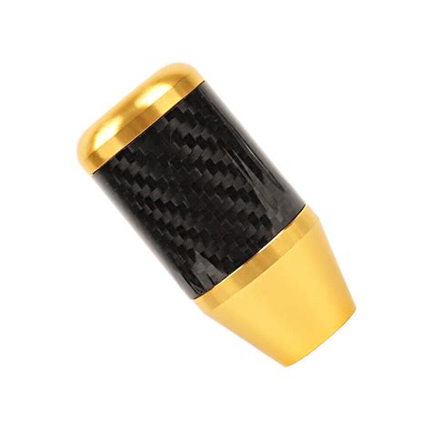 Ralliart Gold Carbon Fiber Manual Car Gear Stick Shift Knob Shifter