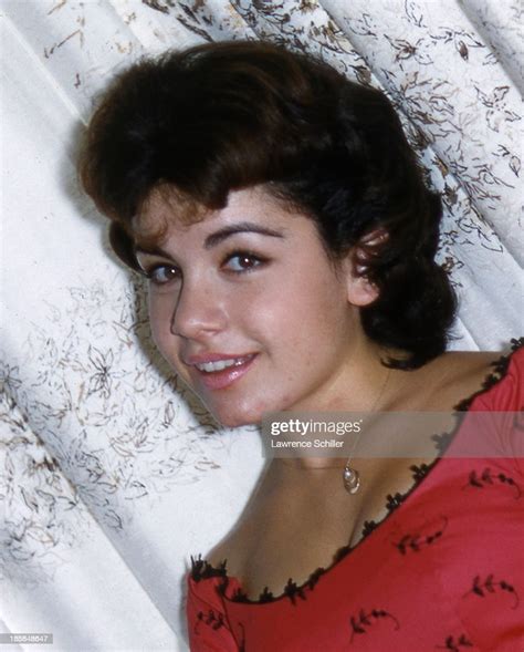 Portrait Of American Actress Annette Funicello In A Red Dress As