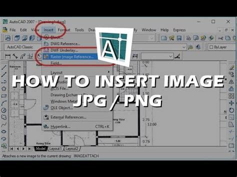 Autocad How To Insert Image PNG Or YouTube