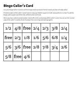 Fraction Bingo! by Better teachers for tomorrow | TpT