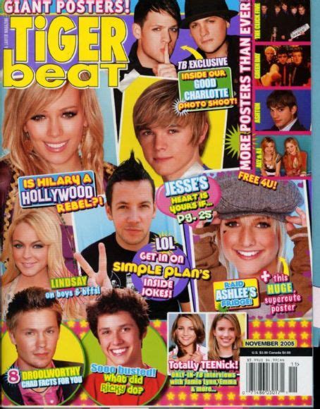 Raviv Ullman Tiger Beat Magazine November 2005 Cover Photo United States