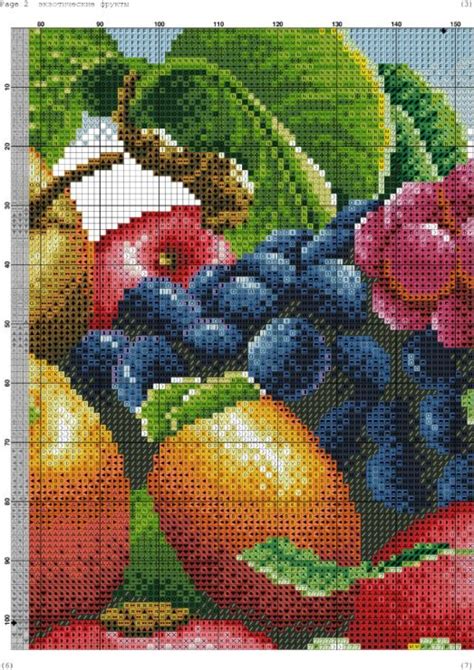 3 Frutas Denise10 Counted Cross Stitch Patterns Cross Stitch