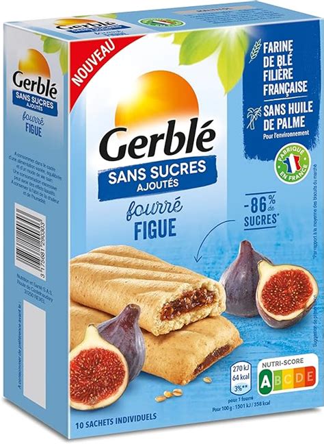 Gerbl Sans Sucres Ajout S Biscuit Fourr La Figue R Duit En Sucres