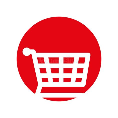 Cerchio Online Di Rosso Di Simbolo Dell'affare Del Carrello ...