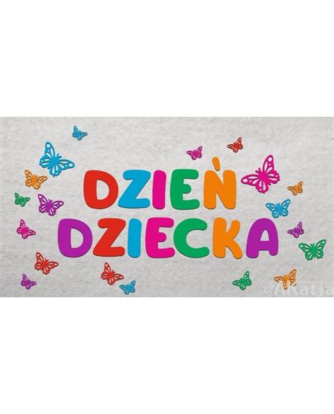 Napis Dzień Dziecka wycinanka z papieru