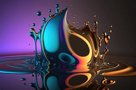 Premium Ai Image Abstract Water Flash With Gradient Design Background