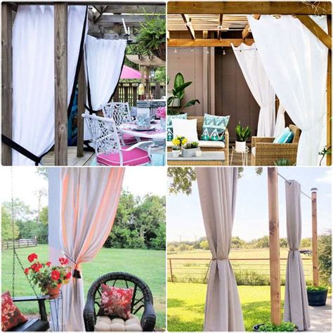 20 Cheap DIY Outdoor Curtains: Pergola Curtain Ideas - DIY Crafts