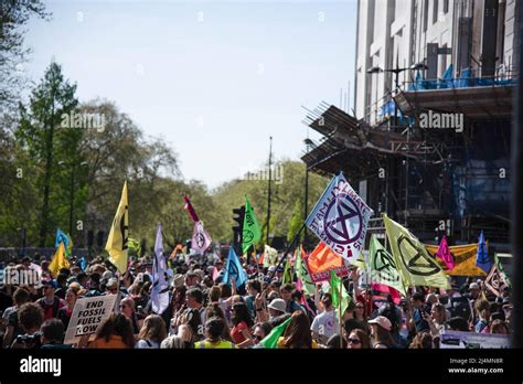 London Uk 16th Apr 2022 Protestors Gather At Marble Arch Hyde Park