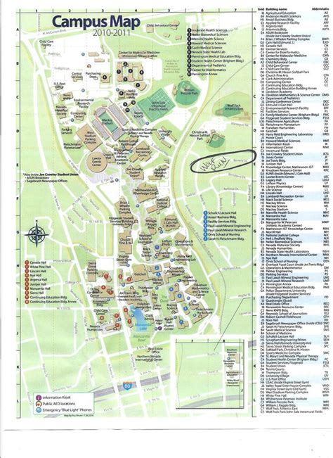 the campus map shows where students are studying