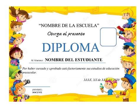 Diplomas De Fin De Curso Listos Para Editar En Diplomas Para