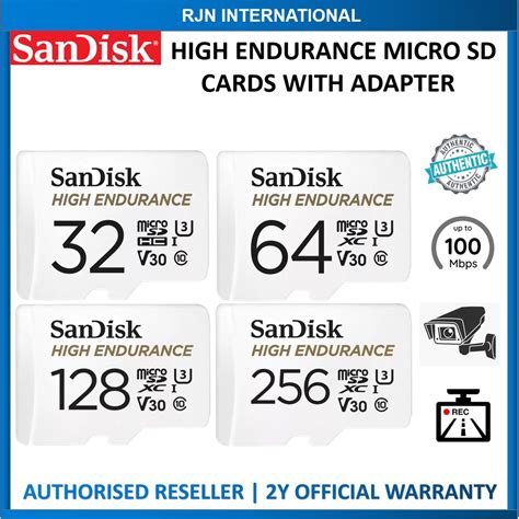 Sandisk High Endurance Video Monitoring Microsdxc Cards For Cctv