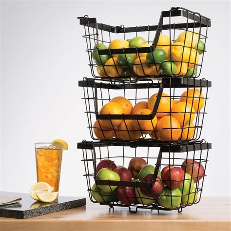 Giftburg Piece Tier Stacking Fruit Utility Multipurpose Stackable