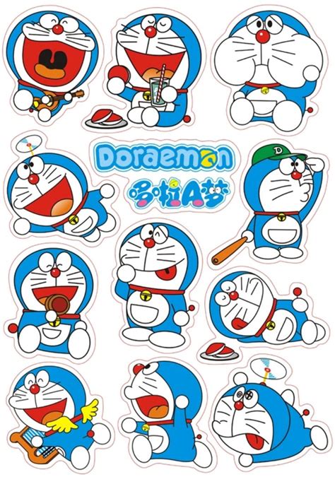 Doraemon Cartoon Stickers - Cute and Expressive