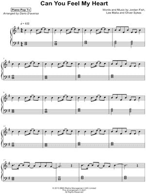 "Can You Feel My Heart" Sheet Music - 3 Arrangements Available Instantly - Musicnotes