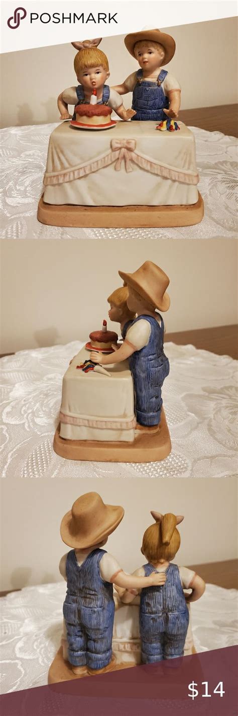 Home Interior Denim Days 1520 Happy Birthday Figurine In 2023