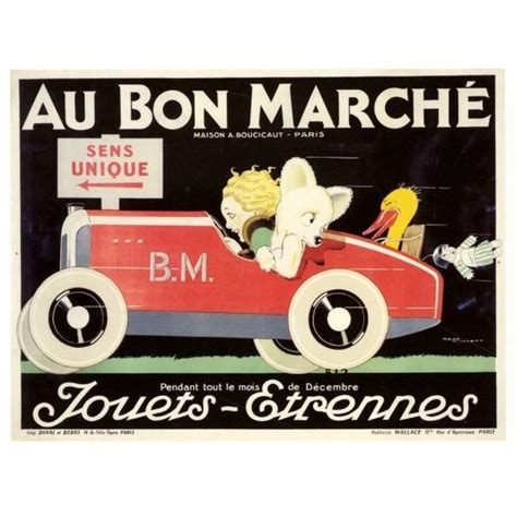 Affiche Vintage Au Bon March Vintage Advertising Posters Vintage