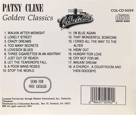 Cd Patsy Cline Golden Classics Importado Us Colecionadores