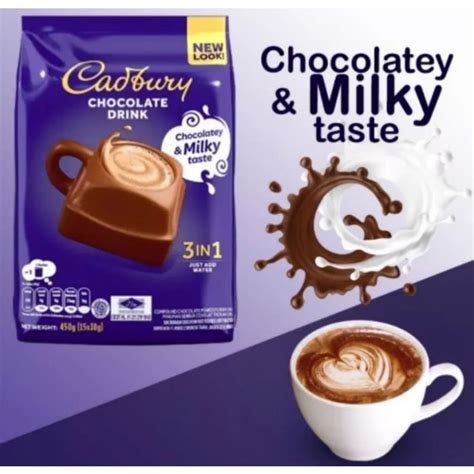 Jual Cadbury Hot Chocolate Drink 3 In 1 390gram 13x30gram Shopee