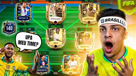 Absurdo 💛seleÇÃo Brasileira De BilhÕes 💚ele Pediu E Montei O Time Do Brasil No Fifa Mobile 😲