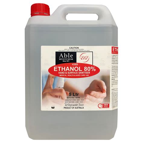 Ethanol Sanitiser Industrial Hand And Surface Sanitizer