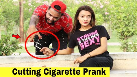 Cutting People S Cigarettes Prank Hitpranks Youtube