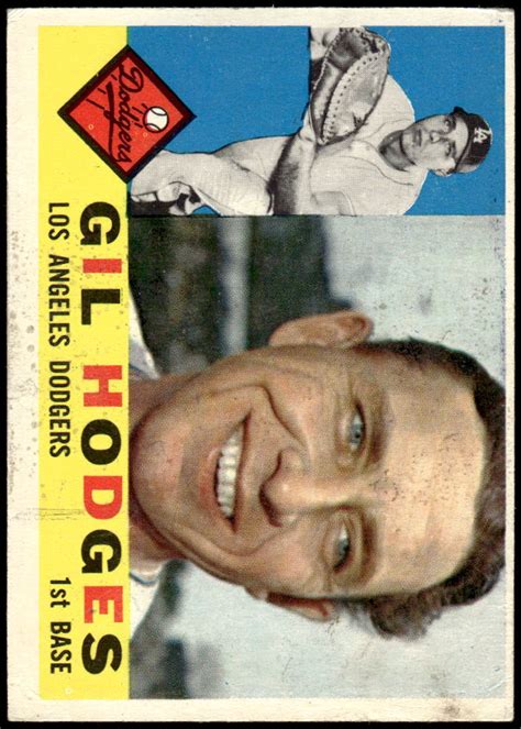 1960 TOPPS GIL HODGES 295 VG EX HOF BASEBALL LOS ANGELES DODGERS EBay