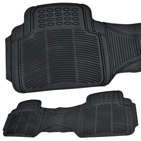 Black Universal Heavy Duty Rubber Floor Mats