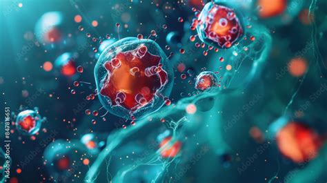 Nanobots Delivering Medication At The Cellular Level Illustrating