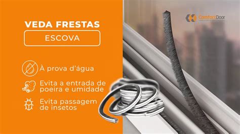 Veda Frestas Escovas Comfort Door Acessórios para Portas e Janelas