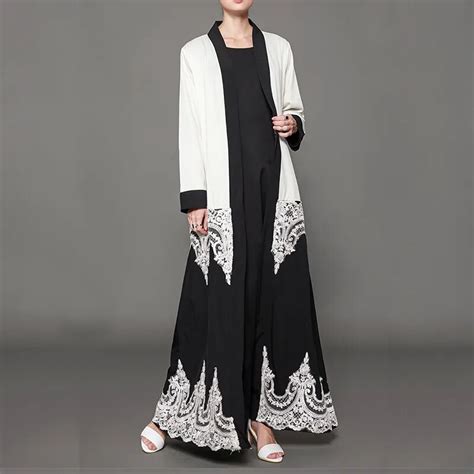 Elegant Adult Muslim Abaya Arab Turkish Singapore Cardigan Appliques