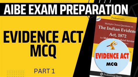 AIBE 18 Evidence Act Mcq Evidence Act Mcq AIBE EXAM PREPARATION