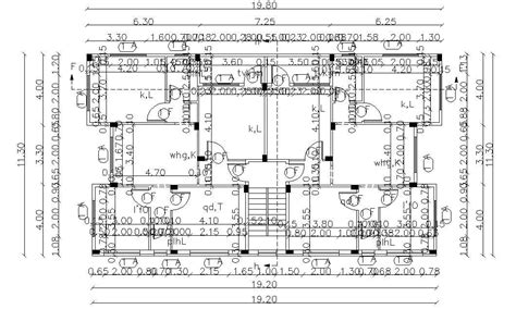 Square Feet Residence Bungalow Architecture Cad Plan Cadbull