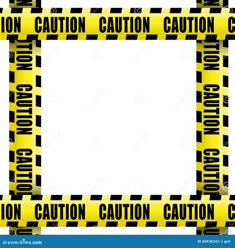 Caution Tape Warning Banner Frame Vector Illustration Cartoondealer