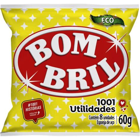 Lã de Aço BOMBRIL Pacote 60g 8 Unidades Bom Bril Palha de Aço