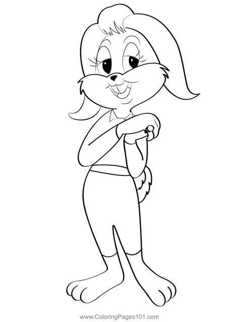 Cute Honey Bunny Coloring Page