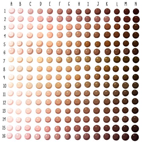 Skin tone swatches, for use as a resource. ... | Land of Liz