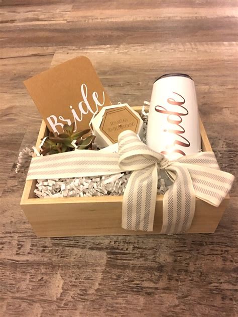 Engagement Gift Wooden Gift Box Bride Gift Box Set Bride Etsy