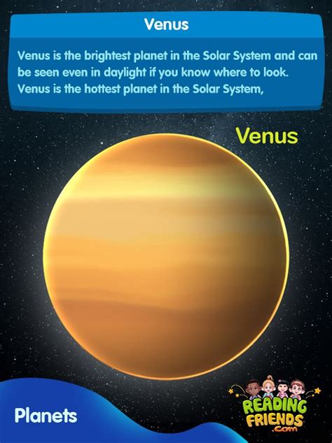 Venus Planets About Venus Reading Friends Informative Posters