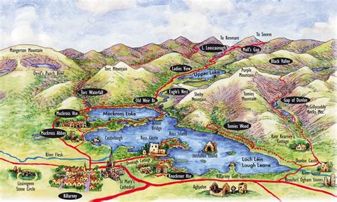 Map Of Killarney Ireland - Tourist Map Of English