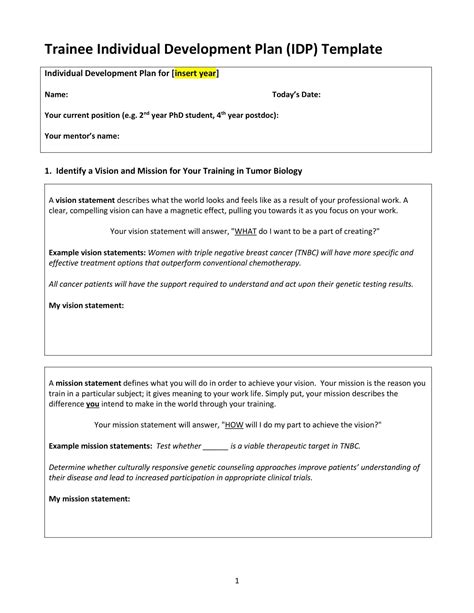 Free Printable Mission Statement Templates Word Pdf Generator