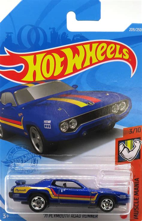 駿河屋 PLYMOUTH ROAD RUNNERブルーイエローレッドHot Wheels MUSCLE MANIA Hot Wheels MUSCLE MANIA