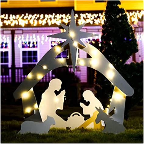 Lighted Outdoor Nativity Scene Weatherproof Nativity Sets For