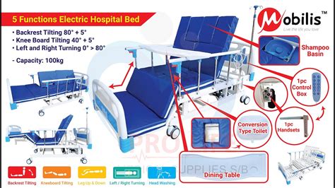 5 Functions Electric Hospital Bed MO M05 Installation Instruction Guide