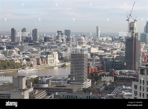 View Of London From The London Eye River Thames Tourist Capital City