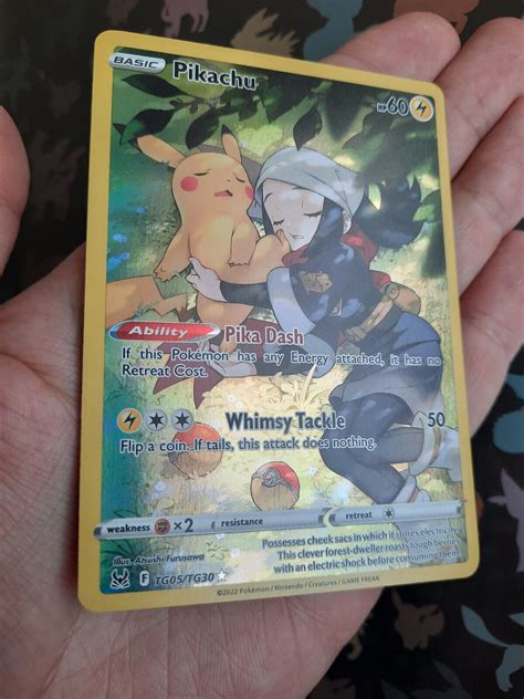 Pikachu Tg Tg Full Art Trainer Gallery Lost Origin Pokemon Card